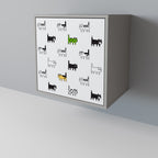 CATS COMPILATION 1-Door Sideboard in Grey Finish