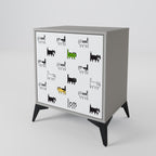 CATS COMPILATION 1-Door Sideboard in Grey Finish