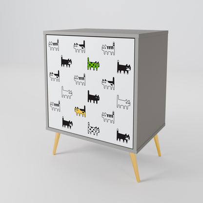 CATS COMPILATION 1-Door Sideboard