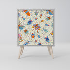 COLORFUL INSECTS Aparador de 1 Porta em Acabamento Cinzento