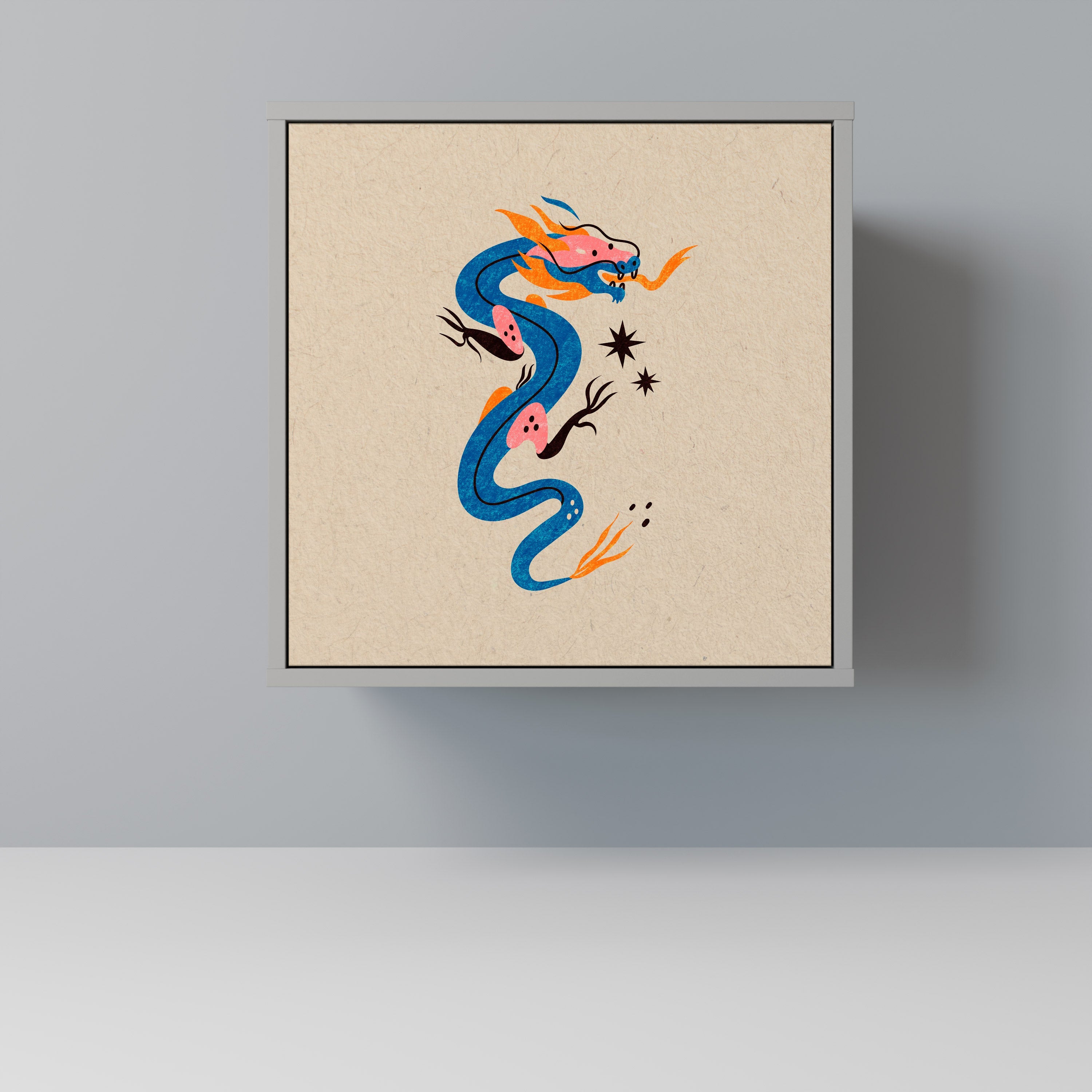 MYTHOLOGICAL CREATURES Aparador de 1 Porta em Acabamento Cinzento