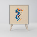 MYTHOLOGICAL CREATURES Aparador de 1 Porta em Acabamento Cinzento