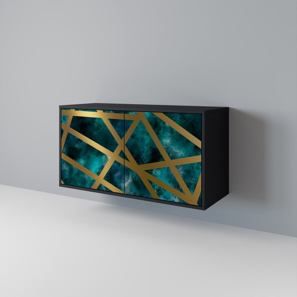 THE LABYRINTH OF GOLD Aparador de 2 Portas em Acabamento Preto