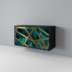 THE LABYRINTH OF GOLD Aparador de 2 Portas em Acabamento Preto