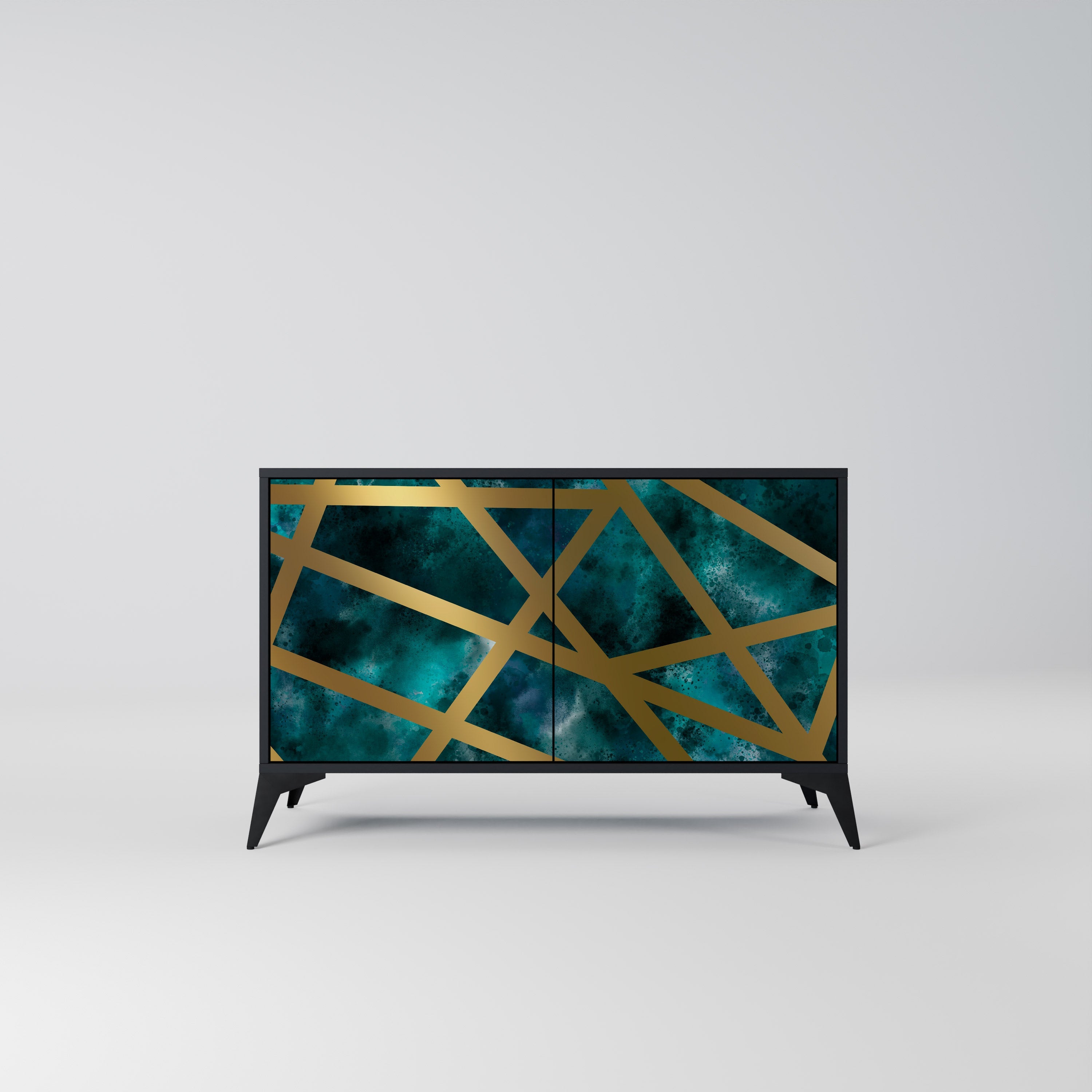THE LABYRINTH OF GOLD 2-Door Sideboard in Black Finish