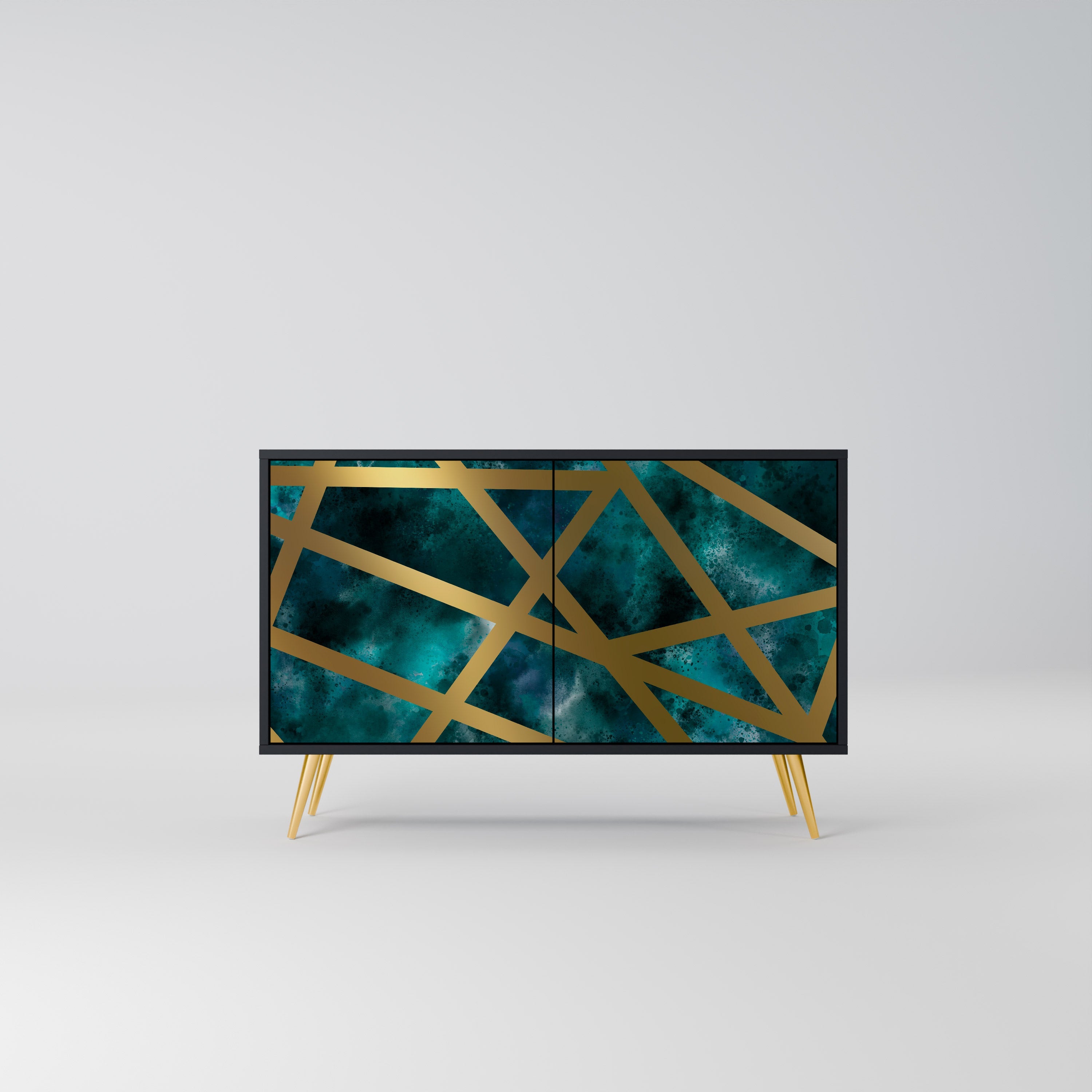 THE LABYRINTH OF GOLD 2-Door Sideboard in Black Finish