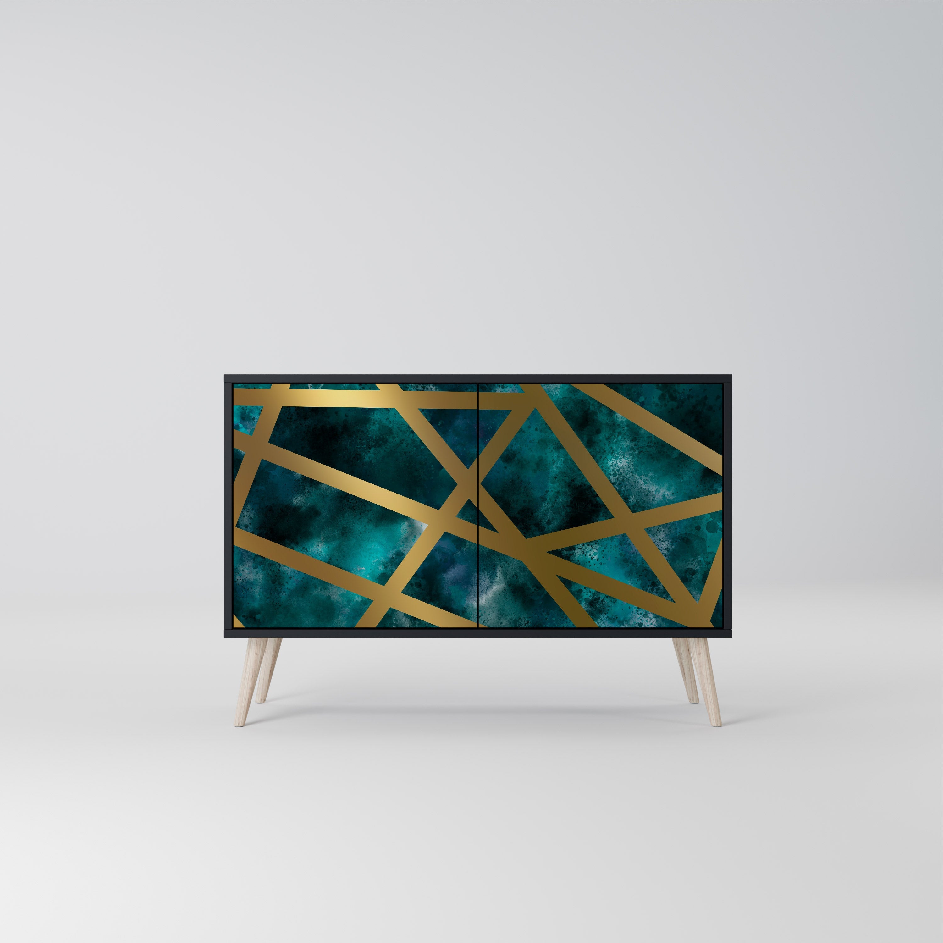 THE LABYRINTH OF GOLD 2-Door Sideboard in Black Finish