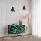 THE LABYRINTH OF GOLD Aparador de 2 Portas em Acabamento Preto