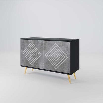 POLYGONAL ARTISTRY Aparador de 2 Portas