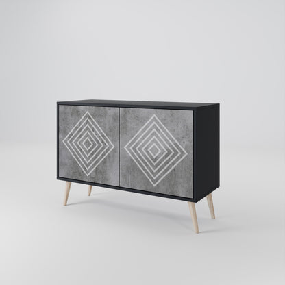POLYGONAL ARTISTRY Aparador de 2 Portas