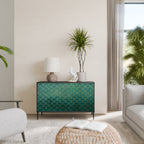 TESSELATED GREENERY Aparador de 2 Portas em Acabamento Preto