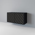 TESSELATED BLACKNESS Aparador de 2 Portas em Acabamento Preto