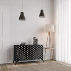 TESSELATED BLACKNESS Aparador de 2 Portas em Acabamento Preto