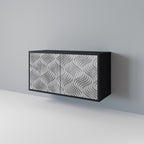 CONCRETE MOVEMENT Aparador de 2 Portas em Acabamento Preto