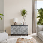 CONCRETE MOVEMENT Aparador de 2 Portas em Acabamento Preto