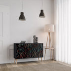 LUMINOUS SNARE Aparador de 2 Portas em Acabamento Preto