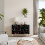 LUMINOUS SNARE Aparador de 2 Portas em Acabamento Preto