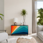 PRISM CONCUSSION Aparador de 2 Portas em Acabamento Preto