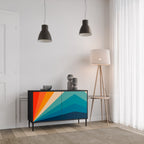 PRISM CONCUSSION Aparador de 2 Portas em Acabamento Preto