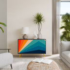 PRISM CONCUSSION Aparador de 2 Portas em Acabamento Preto