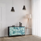 ASIAN SWAY Aparador de 2 Portas em Acabamento Preto