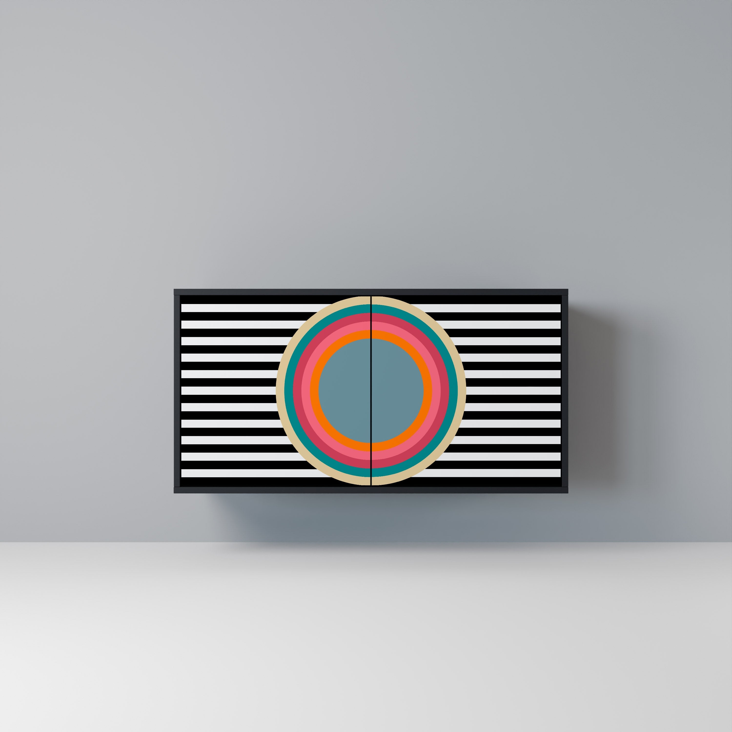 SPECTRA SHOWCASE Aparador de 2 Portas em Acabamento Preto