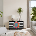 SPECTRA SHOWCASE Aparador de 2 Portas em Acabamento Preto