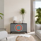 SPECTRA SHOWCASE Aparador de 2 Portas em Acabamento Preto