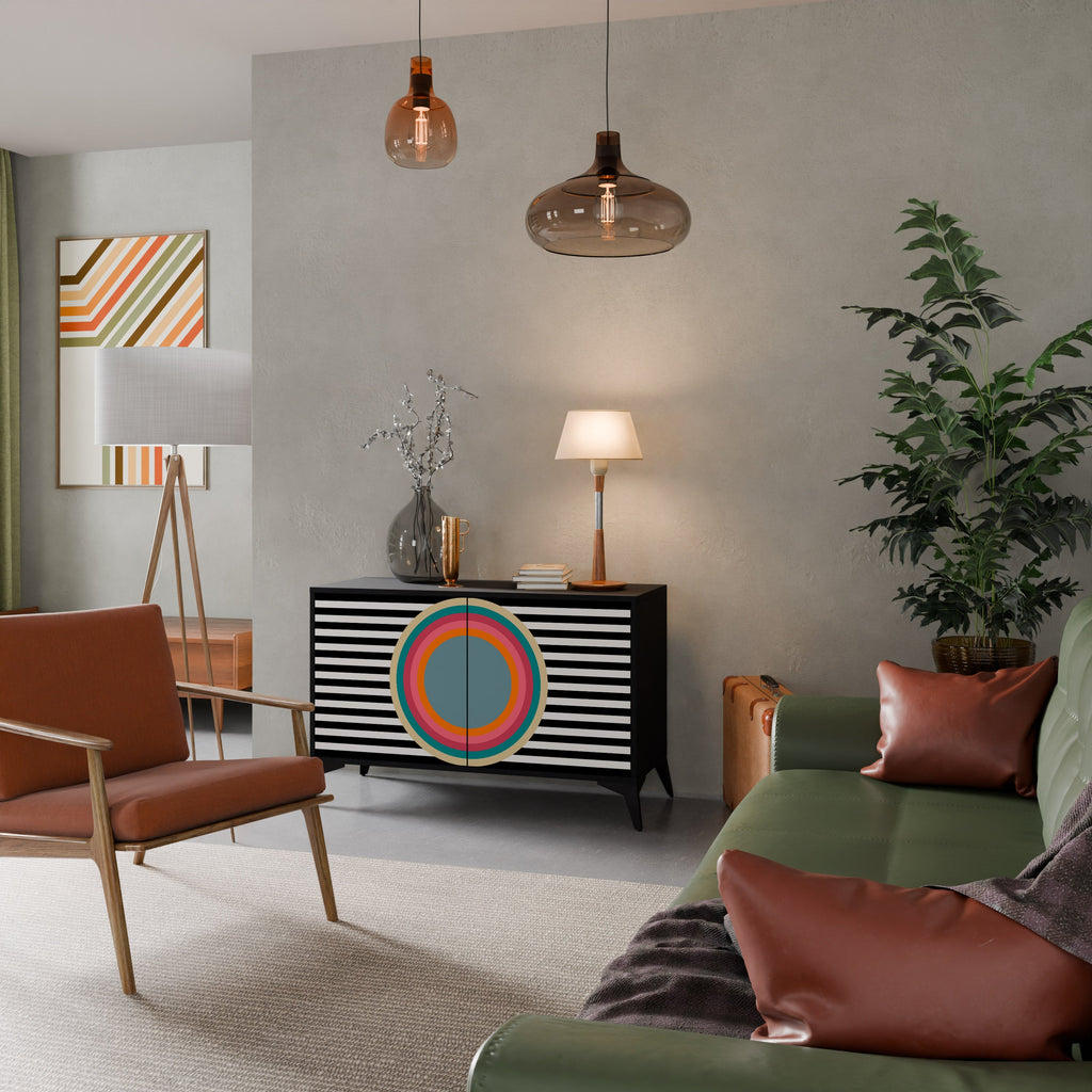 SPECTRA SHOWCASE Aparador de 2 Portas em Acabamento Preto