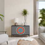 SPECTRA SHOWCASE Aparador de 2 Portas em Acabamento Preto