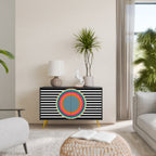 SPECTRA SHOWCASE Aparador de 2 Portas em Acabamento Preto