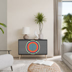 SPECTRA SHOWCASE Aparador de 2 Portas em Acabamento Preto