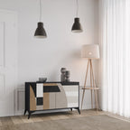 DELICATE MEMENTO Aparador de 2 Portas em Acabamento Preto