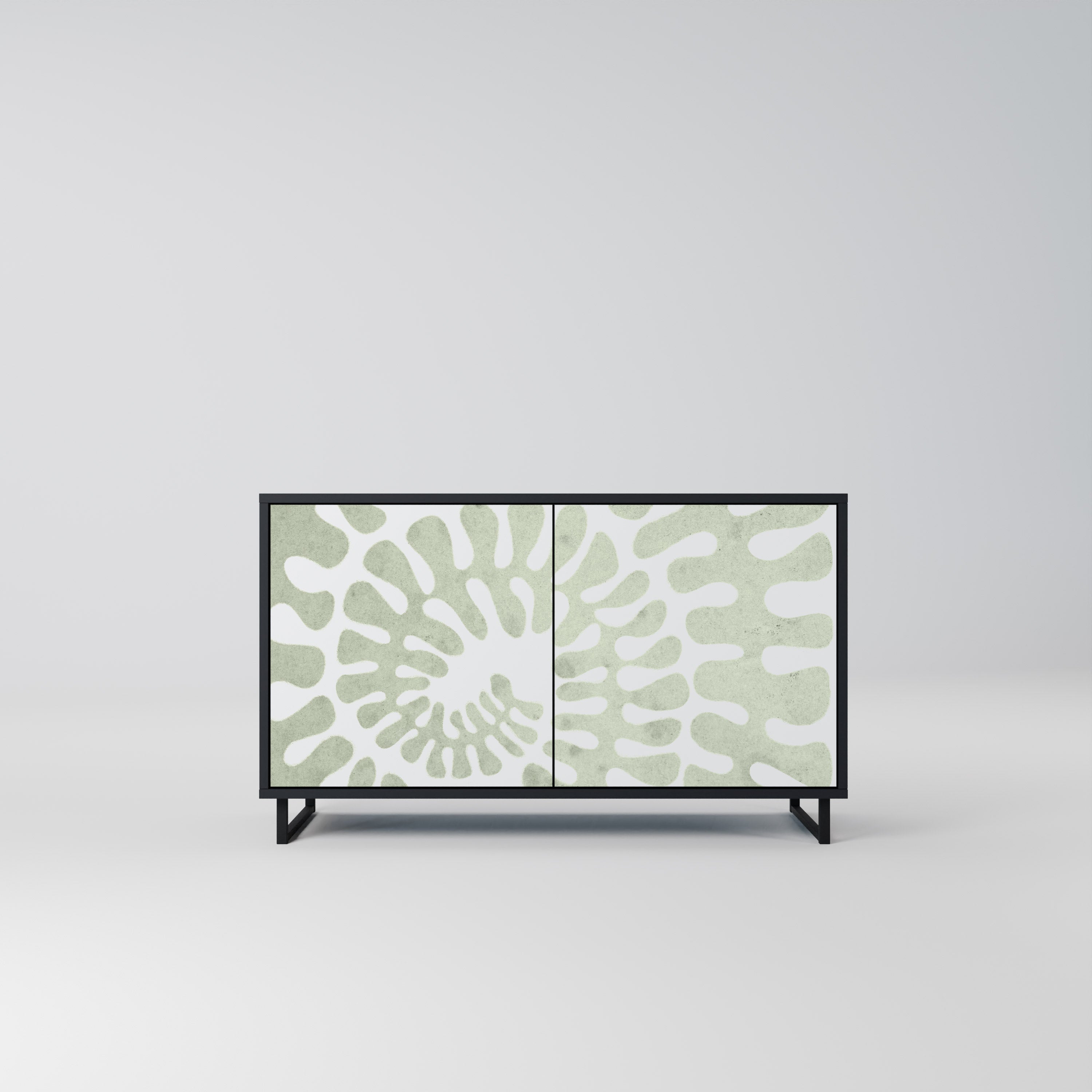 HELIX DANCE Aparador de 2 Portas em Acabamento Preto