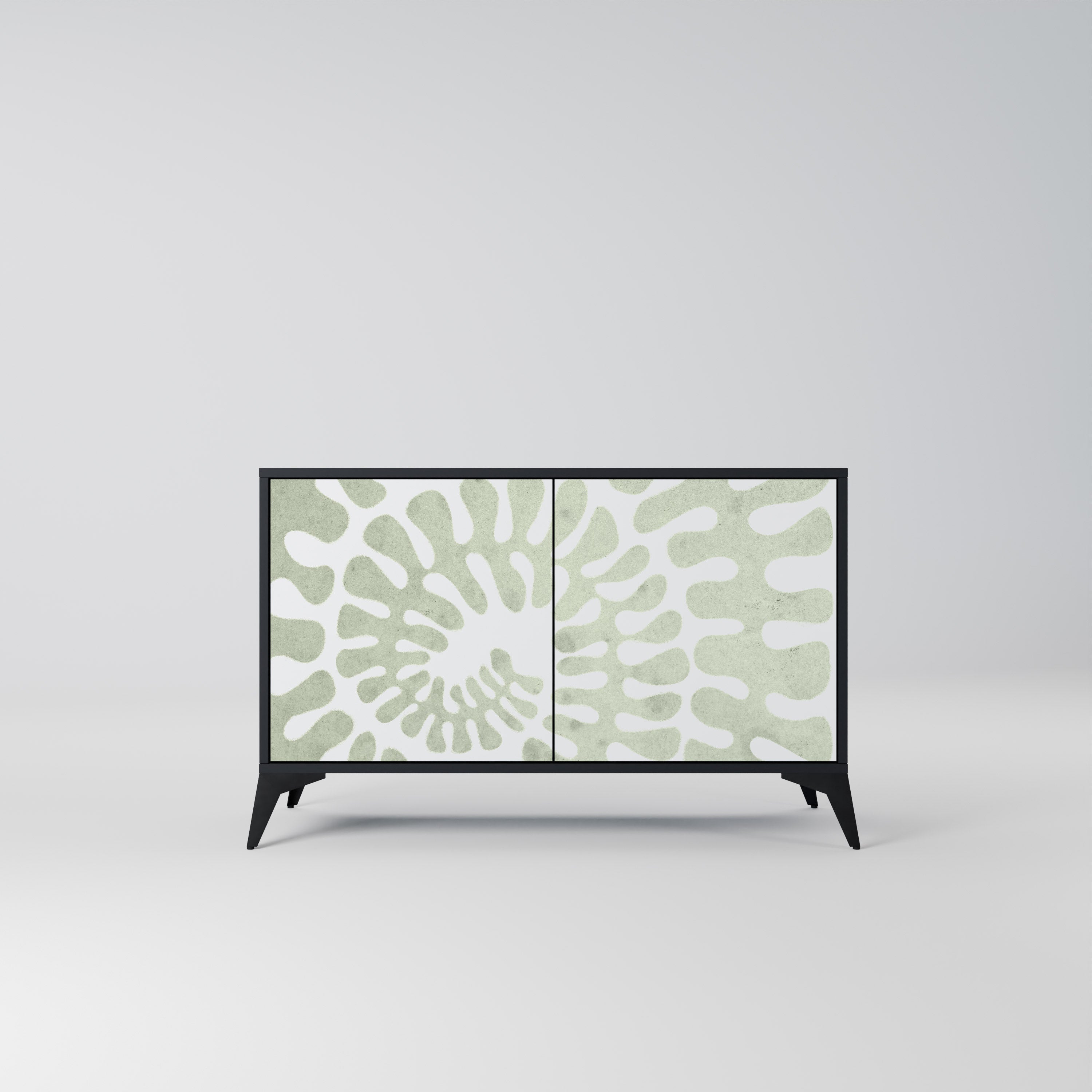 HELIX DANCE Aparador de 2 Portas em Acabamento Preto