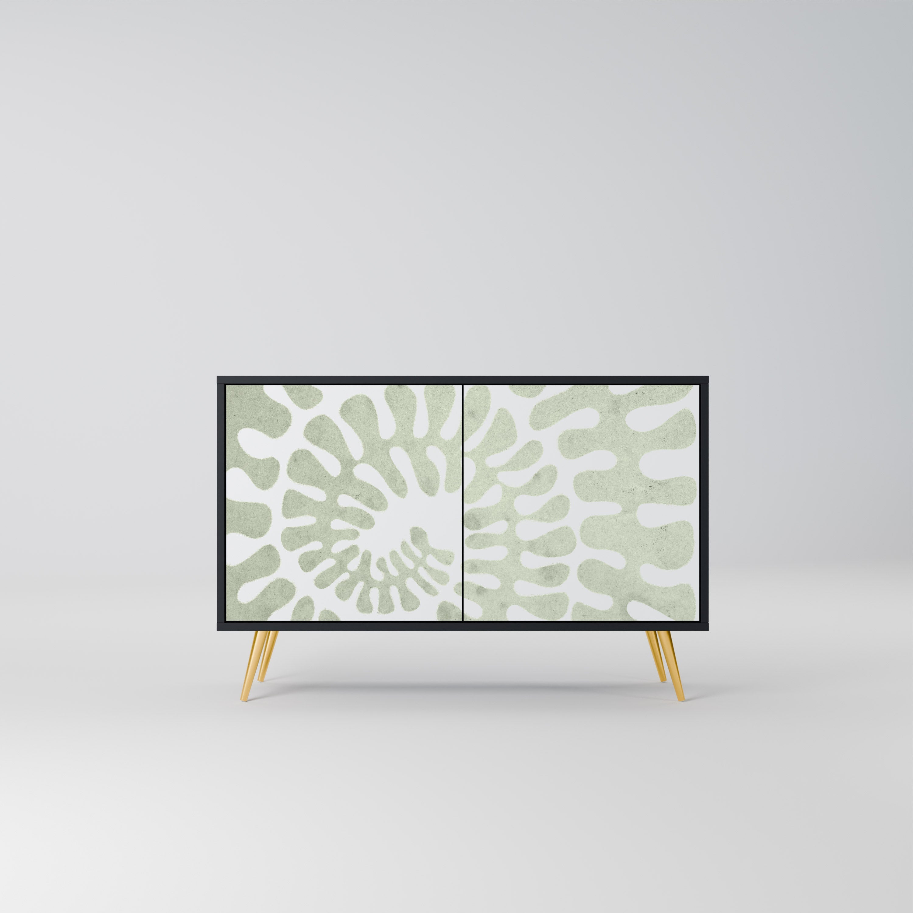 HELIX DANCE Aparador de 2 Portas em Acabamento Preto