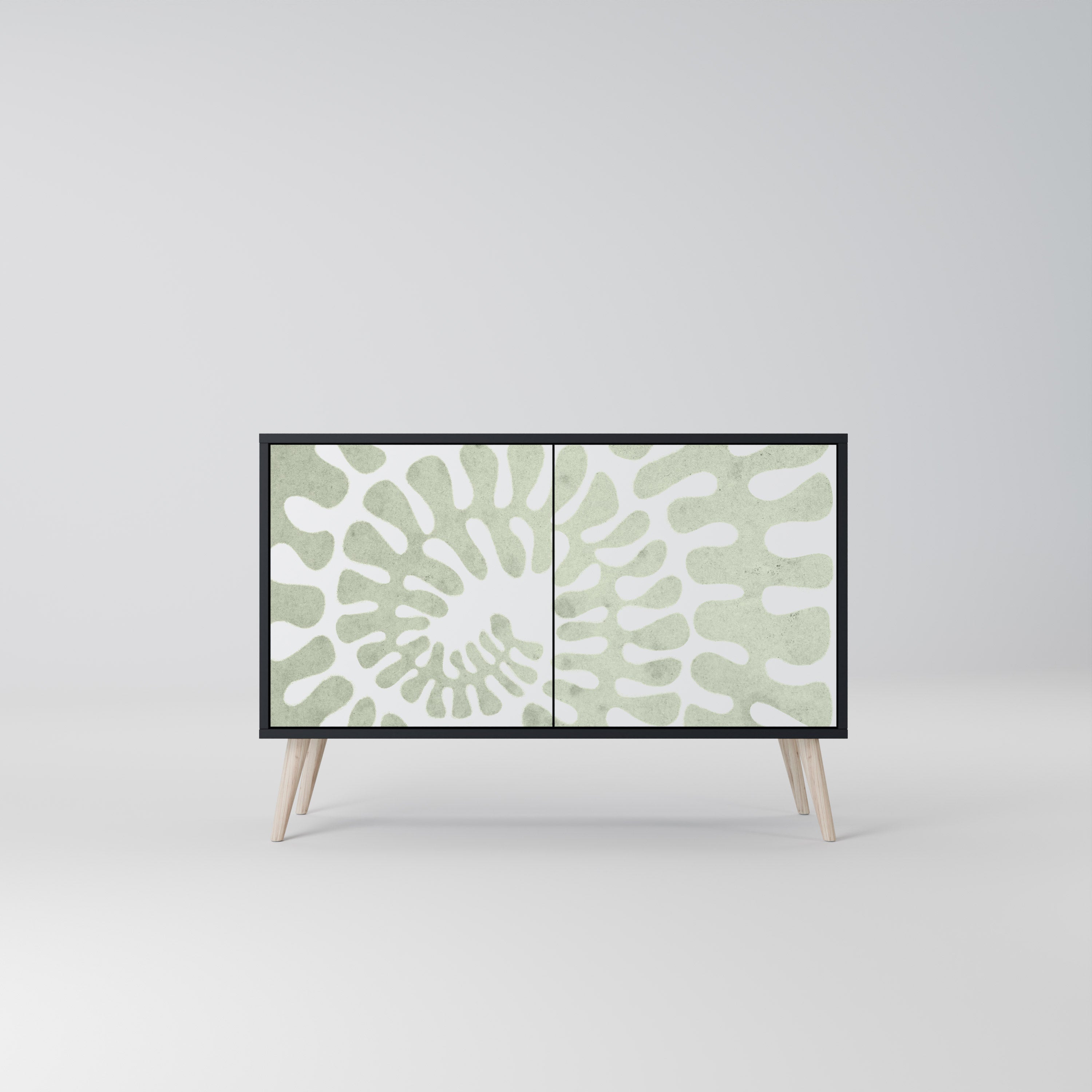 HELIX DANCE Aparador de 2 Portas em Acabamento Preto