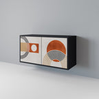 SPACE AROUND Aparador de 2 Portas em Acabamento Preto