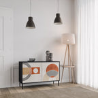 SPACE AROUND Aparador de 2 Portas em Acabamento Preto