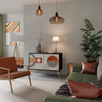 SPACE AROUND Aparador de 2 Portas em Acabamento Preto