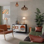 CIRCLE RHYTM Aparador de 2 Portas em Acabamento Preto