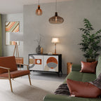 CIRCLE RHYTM Aparador de 2 Portas em Acabamento Preto