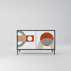 CIRCLE RHYTM Aparador de 2 Portas em Acabamento Preto