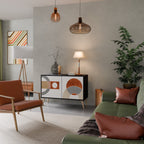 CIRCLE RHYTM Aparador de 2 Portas em Acabamento Preto