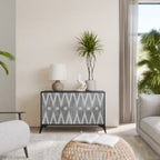 SHARP EDGES Aparador de 2 Portas em Acabamento Preto