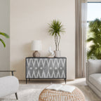 SHARP EDGES Aparador de 2 Portas em Acabamento Preto