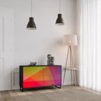 VIVID GEOMETRY Aparador de 2 Portas em Acabamento Preto