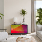 VIVID GEOMETRY Aparador de 2 Portas em Acabamento Preto