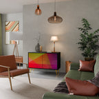 VIVID GEOMETRY Aparador de 2 Portas em Acabamento Preto