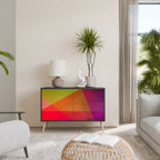 VIVID GEOMETRY Aparador de 2 Portas em Acabamento Preto